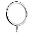 Pack of 6 Lined Metal Curtain Rings Dia. 28mm
