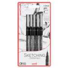 Uni-ball Uni Pin Sketching Essentials Fineliner Drawing Pens 5 per pack