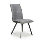 2 x Shankar Ariel Linen Effect Light Grey Dining Chairs