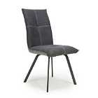 2 x Shankar Ariel Linen Effect Dark Grey Dining Chairs