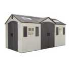 Lifetime 15ft x 8ft Outdoor Storage Shed With Assembly - Brown/Beige