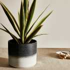 Large Ceramic Textured Monochrome Plant Pot