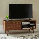 Hex TV Unit, Mango Wood for TVs up to 55" 