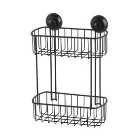 2 Tier Black Wire Suction Caddy