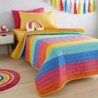 Elements Rainbow Stripe Bedspread