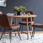Hinton 4 Seater Round Dining Table, Oak