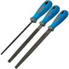 Silverline File Set 3pce MS98 Hand Tools 2nd Cut 250mm