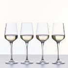 Set of 4 Connoisseur Crystal Glass White Wine Glasses