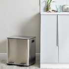 Stainless Steel 40L Curve Recycling Bin