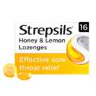 Strepsils Honey & Lemon Lozenges for Sore Throat 16 per pack