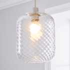 Elodie Ribbed Glass Easy Fit Pendant Shade