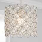 Arden Floral Chrome Easy Fit Pendant Shade