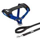 Bunty Strap N Strole Blue and Middlewood Lead Black - Large
