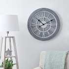 Wooden Grey Wall Clock