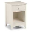 Cameo 1 Drawer Bedside Table, Stone