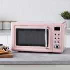 Retro Digital 20L 800W Microwave, Pink