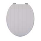 Tongue and Groove Grey Toilet Seat