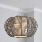 Weave Wicker Natural Easy Fit Pendant