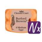 Clarence Court Burford Brown Medium Free Range Eggs 6 per pack