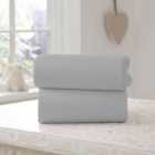 Clair De Lune Fitted Sheet Twin Pack Cot Grey