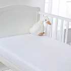 Clair De Lune Anti-allergy Waterproof Terry Towelling Mattress Protector Cotbed White
