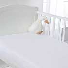 Clair De Lune Fully Enclosed Mattress Protector Cotbed White