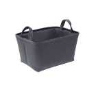Luxe Grey Velvet Storage Basket
