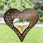 Black and Gold Hanging Heart Decorative Tealight Christmas Tealight Holders