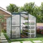 8 x 6 ft Polycarbonate Greenhouse Aluminium Frame Garden Green House,Green