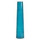 Crossland Grove Trani Bubble Glass Vase Large Blue 115X115X500Mm Clear