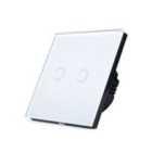 ENER-J Wifi Smart 2 Gang Touch Switch No Neutral Needed White Body