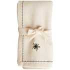 M&S Embroidered Bee Cotton Napkins 4 per pack