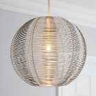 Cigar Wire Round Silver Easy Fit Pendant Shade