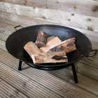 60cm Cast Iron Log Burner Fire Pit Bowl Garden Patio Wood Burner