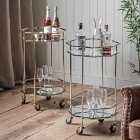 Crossland Grove Westminster Drinks Trolley Gold 450X450X760Mm Gold