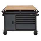 Bunker Multi-functional Workbench Roller Tool Cabinet 14 Drawer 48" Grey