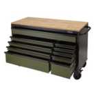Bunker Workbench Roller Tool Cabinet 10 Drawer 56" Green