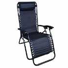 Samuel Alexander Multi Position Textoline Garden Relaxer Chair Lounger - All Black