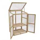 Neo Ghouse-3-wood Mini Wooden Greenhouse - Brown