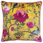Paoletti Chinoiserie Gold Floral Cushion