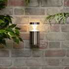 Litecraft Nura Stainless Steel Modern Outdoor LED Wall Light