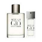 Armani Acqua Di Gio Eau De Toilette Men's Aftershave Gift Set Spray (100Ml) With 15Ml Edt