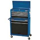 Draper Two Drawer Roller Cabinet and Six Drawer Chest - Blue
