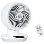 Homcom Electric Table Desk Fan With Remote - White