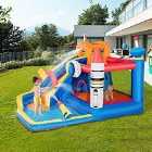 Outsunny 5 In 1 Kids Large Bouncy Castle With Air Blower