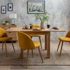 Fulton Oak Rectangular Dining Table with 4 Astrid Chairs