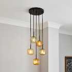Elements Tollose 5 Light Cluster Ceiling Fitting