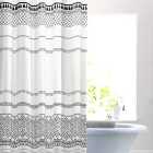 Nomadic Tassel Monochrome Shower Curtain