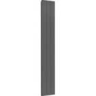 Ascot Single Anthracite Aluminium Vertical Designer Radiator - 180 X 40Cm