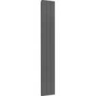 Ascot Single Anthracite Aluminium Vertical Designer Radiator - 180 X 31Cm